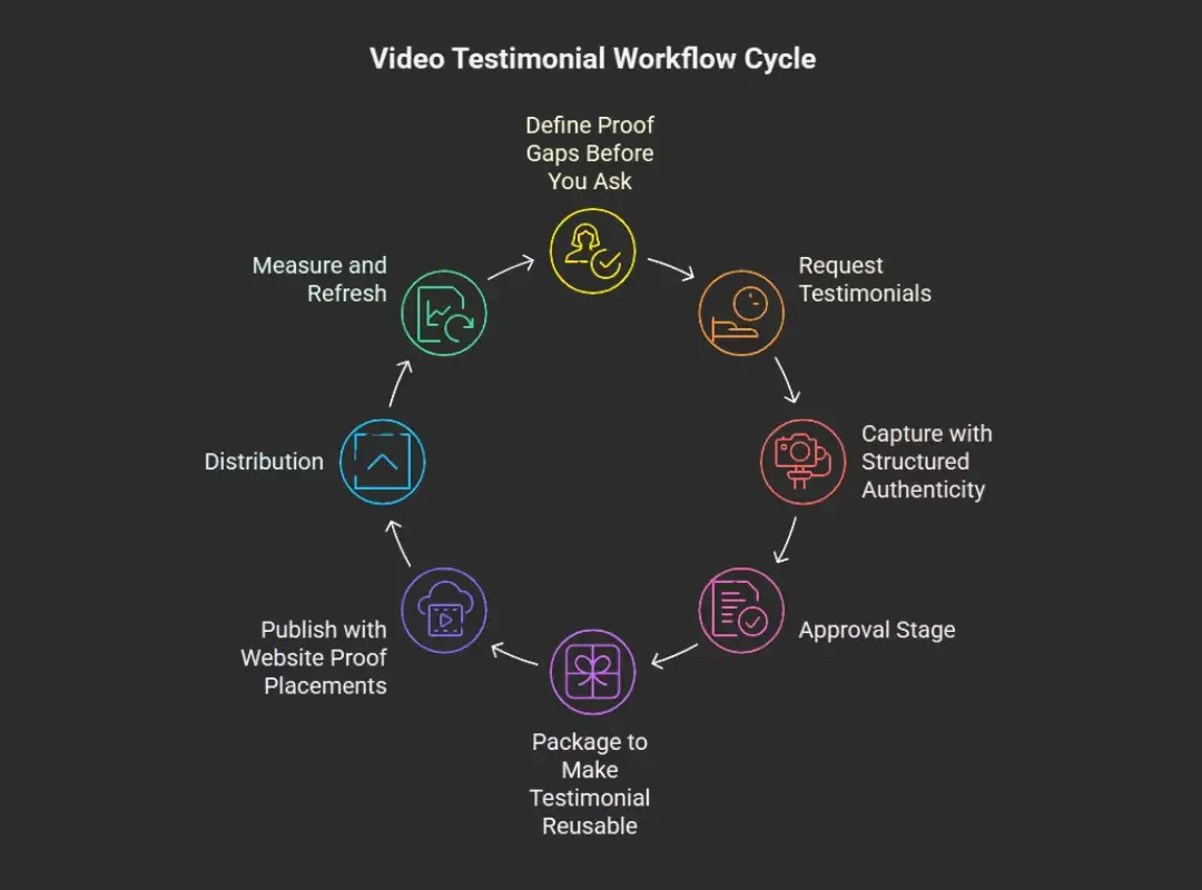 video testimonial workflow at a glance