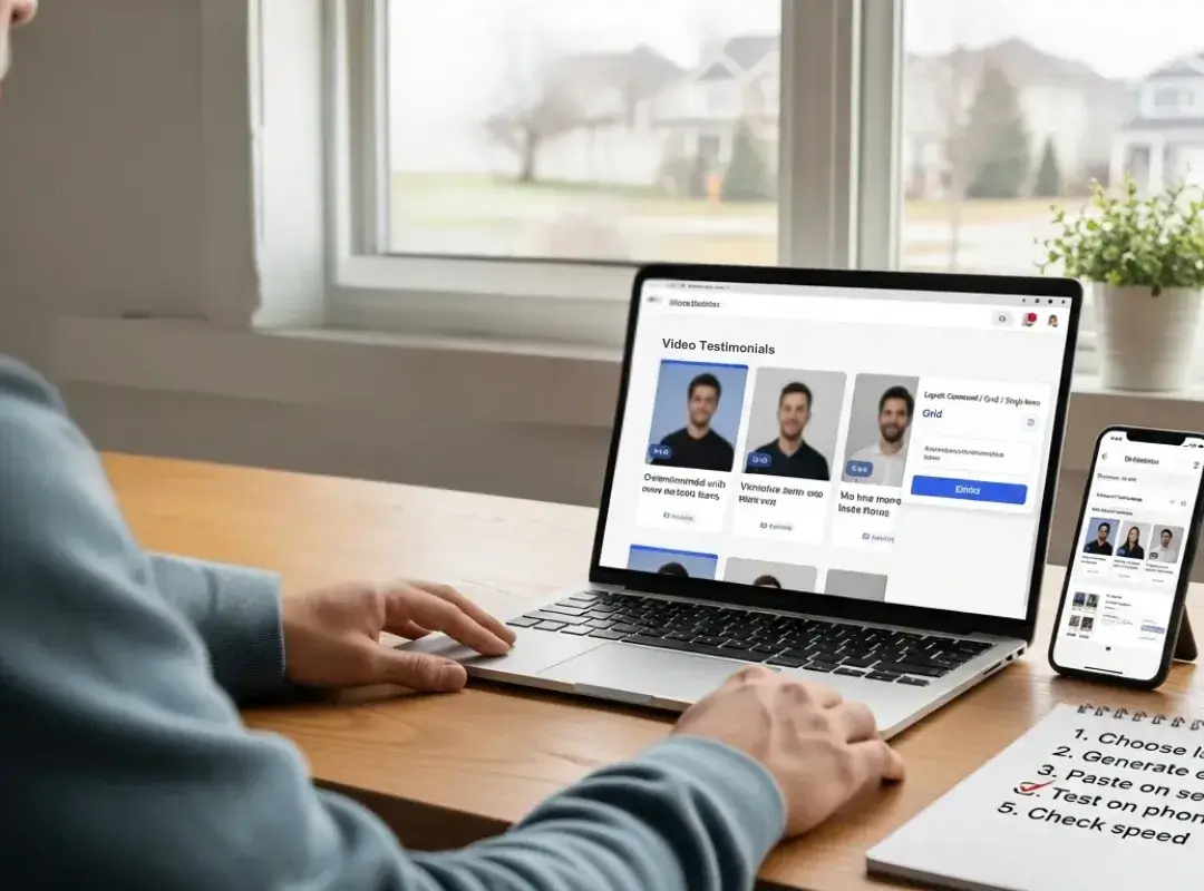 embed video testimonials on website